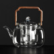Shangyanfang glass steaming integrated teapot thickened and high temperature resistant home and office large capacity electric ceramic stove kettle for cooking tea around the stove transparent-Xingyu beam teapot 1100ml