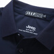Jeep (JEEP) casual short-sleeved T-shirt men's polo lapel business t-shirt ice silk stretch summer thin half-sleeved 1301 black M
