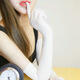 Orange egg tart 2D cos Japanese stockings gloves Sexy five-finger seamless anti-hook long transparent etiquette gloves for women white seamless five-finger gloves
