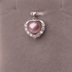 Jinshitong 9-10mm natural freshwater pearl pendant S925 all-over silver necklace clavicle chain short love style jewelry necklace purple pink single pendant does not include chain