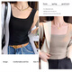 Langsha Camisole Women's Threaded Square Neck Summer Solid Color Versatile Women's Slim Breathable Bottoming Shirt