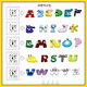 Buchstabe Legende Bausteine Cartoon ABCD-Brief Monster Legende Boy Einfügen Bausteine zusammengebautes Kinderspielzeug digitaler Bausteine (1-10)