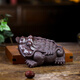 Yinyi Pavilion can raise purple sand tea pet three-legged golden toad handmade ornaments tea play pot lid holder tea ceremony accessories old purple clay model golden toad