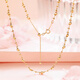 Zokai yellow 18K gold necklace gold bead pendant simple and versatile birthday gift X00682
