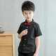 G.duck children's white shirt short-sleeved summer thin pure cotton bottoming shirt casual and handsome middle-aged and older student boy class uniform white (tie style) 130 recommended for a height of around 120
