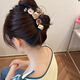 Songchuang Mengyu Cute Cartoon Biscuit Clip Women's 2024 New High-Quality Hair Clip Back of the Head Spring and Summer Shark Clip Headdress Biscuit-Black Clip (11cm)