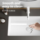 Fapes Französische Unterauscounter-Becken Haushalt großer Größe Flachboden Waschbecken Waschbecken Rechteckige Badezimmer Waschbecken F3519-70 Hellweißes Paket A: Bare Basin