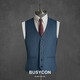 BUSYCON suit blue formal men's suit groom wedding dress formal high-end customized men's business casual suit blue top + vest + pants three-piece set 46
