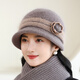 Red Dragonfly Lady's Hat for Middle-aged and Elderly Women Winter Old Man Hat Wool Mother's Hat Winter Knitted Hat for Grandma and Old Lady Rabbit Fur Blended Single Hat W2415 Khaki