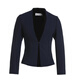 JANE STORY 2026 Spring New Short White Suit Jacket Women's High-Quality Work Clothes Professional Collarless Suit Top Dark Blue XL