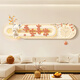 Mi Ling New Chinese Living Room Sofa Background Wall Decoration Painting High-end Atmospheric Hanging Warm House Lights 2024 Wall Flat Ping An Xile A (Creative Clock Swing) YXH0542 Large Size: 12035cm Mirror Crystal Porcelain Painting (No Lamp) Double-layer Three-dimensional Frameless