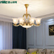 NVC European-style living room chandelier, atmospheric LED American retro lamp, new Chinese-style villa lamp, lighting 8 heads EOD9001