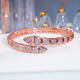 Canbei snake-shaped bracelet 18K rose gold snake bone bracelet snake head moissanite light luxury full of diamonds that will not fall off couple bracelets platinum gold