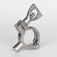 XMSJ304 Stainless Steel Precision Cast Pipe Bracket Clamp Fixing Buckle Hoop Clamp ISO Water Pipe Clamp Fastening Quick Installation Pipe Hoop 0:75S 19