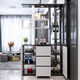 
Moxi entrance cabinet shoe cabinet integrated living room entrance wine cabinet screen partition living room entrance double-sided foyer cabinet living room wine cabinet package installation [18mm thickness solid wood pellet board] Kula 1 high-gloss marble white length 1050