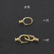 Yuanzu Beloline 18K gold buckle fist buckle/double ring buckle DIY connecting buckle pearl necklace bracelet universal jewelry buckle 18K yellow small size (one)