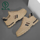 Spechtsarbeitsschutz Schuhe für Männer 2025 Neue Sommer atmungsaktiven Sport- und Freizeitarbeit Schuhe Leder Non-Slip Martin Schuhe für Männer Khaki [offizielle Version] 40