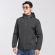 Specht (Tucano) plus Samtintegrierte Jacke für Frauen und Männer einschichtiger Außen- und Winterbergsteigerjacke warme weiche Schalen-Windbreaker 9930a dunkelgrau-Men [Solid Color] 4xl