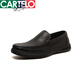 Cartelo Herrenschuhe Lederschuhe Herren Frühling und Sommer Neues echtes Leder Casual Hollow Hole Schuhe Weiche Sohle weiche Oberfläche High-End-Dad Leder Sandalen 9910 Black 38