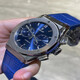 [Second-main 95 NOUVEAU] HUBLOT MONS'S Watch Classic Series Classic Series Fusion Titanium Automatic Mécanique Match Match Match Match de luxe Chronograph Blue Disc 541.NX.7170.lr