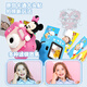 Disney Children's Camera Digitalkamera Handheld tragbares CCD Flat vorne und hintere Dual -Kamera kann Kindergeschenkspielzeug für Geburtstagsbooth und Mädchen Geschenkbox Geschenk Erdbeerbär aufnehmen