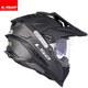 LS2 Fibre de carbone Fibre tout-terrain Casque de moto de traction HEMEMET HOMMES ET FEMMES MOTOROCIE FOUR FOURSONS ANTI-FOG DOUBLE DUAL MX701 FIBRE DE CARBONE 6K-DUMB NOIR 4XL (63-64)