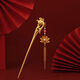 Erli ancient golden phoenix hairpin for women, new Chinese style retro hairpin, fine craftsmanship, cheongsam, Hanfu, phoenix fork hairpin, Fengchan hairpin