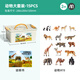 弥鹿（MiDeer）动物模型儿童仿真玩具宝宝礼物水陆野生动物园动物大套装-15pcs