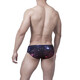 UXH men's youth briefs starlight small square pants swimming pool polyester elastic fabric comfortable and trendy shorts purple M