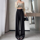 Rote Dragonfly High-End-Anzughose für Frauen in Frühlings- und Frühlingshosen Hosen hohe Taille, drapierte gerade Beinhosen plus Samt-Hose Casual Hosen 6636# ku Wolle Aprikosenhosen plus Samt [vorgeschlagen 91-102jin [Jin gleichen 0,5 kg]]]