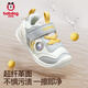 Babu Dou Baby Shoes Winter Style Plus Velvet Warm Cotton Shoes Soft Sole Functional Toddler Shoes Two Cotton Shoes Galaxy Gray 18