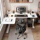 Corner electric lift table home study table office desk workbench gaming table black lift desk computer table left corner/white environmentally friendly board 140*100cm dual motors