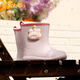 Balabala Kinderregenstiefel Abdeckung für Jungen und Mädchen wasserdichte Baby Niedliche Wasserschuhe Nicht-rutschfeste Verschleiß-resistente verdickte Gummischuhe für Kinderregenstiefel