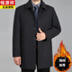 Hengyuanxiang marque haut de gamme en laine de laine manteau de papa masculin automne et hiver épaissis de veste de grand-père masculin de l'âge moyen et de veste âgée gris clair 1 [doublure intérieure amovible] [épaissis] peluche 4xl [195-210jin [Jin est égal à 0,5 kg]]]