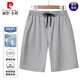 Pierre Cardin 100% Mulberry Silk Men's Thin Quarter Pants Young and Middle-aged Men's Casual Loose Sports Shorts Large Size Men's Pants Shangqing 4XL Recommended 180-200Jin Jin is equal to 0.5 kg
