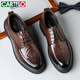 Cartelo Chaussures en cuir à la main britannique pour hommes Business Soft Cow Vow's Chaussures Chaussures formelles Chaussures en cuir masculin 9758 Brown 41