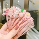 Beautiful Princess Children's Hair Accessories BB Broken Hair Artifact Hair Comb Inserting Comb Girls' Bangs Arranging Hair Card Net Red 2022 New 1#蝶蝶花花 [three-piece set]