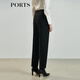 PORTS Women's Autumn and Winter New Sewn Knitted Mid-calf Trousers LL9P031LWW042 Black S (4)