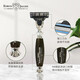 EDWIN JAGGER Edwin Jagger UK original imported men's manual razor anti-scratch three blade manual razor forest single-knife gift box razor boyfriend gift [Feng Three] AMZ ivory white single-knife gift box