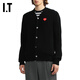 
PLAY COMME DES GARCONS CDG IT Kawakubo Rei INVADER joint men's knitted cardigan BKX/Black S