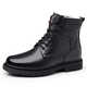 Special Forces Toy Gun 3513 Cruiser Herrenschuhe Taktische Kampfstiefel Winter High-Top Pure Woll Military Hook Baumwolllederschuhe 3519 Wolle schwarz 39