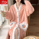 浪莎（LangSha）2024年新款珊瑚绒睡衣女秋冬季睡袍长款加绒加厚法兰绒家居服睡裙 761 优质款 加绒加厚 160M 80-100斤