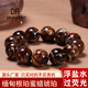 Fat Donglai's same amber Burmese root amber bracelet black beeswax fairy flower cave honey old beeswax round bead bracelet for men 22mm 11 bold men's style