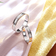 Pt.Charm new platinum ring men and women couple ring live adjustable pt950 platinum pair ring gift wedding ring women's ring if not in stock can be customized 3.5g as an example