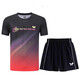Mesa de jersey de mariposa tenis uniforme de tenis traje deportivo nuevo para hombres manga redonda de manga corta de manga rápida de secuestro