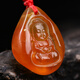 Natural amber beeswax chicken fat red gold amber raw stone single seed baby Buddha boy Buddha prince Buddha protection and safety pendant pendant same style shipped randomly
