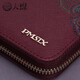 Portefeuille PMSix Long Retro Retro Retro Chinois Style Sac d'embrayage Portefeuille Cow Hide Style Small Sacbag Rouge