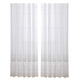 Sun-protecting window screen, transparent and opaque, pleated white gauze curtain, living room, bedroom balcony, embroidered window sand curtain, solid color, semi-transparent, width 4.0, height 2.7, one hook can be shortened