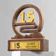 Europa y americana Customización de Trofeo de Madera Solid Wood Creative 5 años 10 años 15 aniversario Customización de medallas digitales Reunión anual de ventas de empleados Premios de ventas de empleados y colegas Entrada y jubilación El aniversario de la medalla digital puede ser contactado para la personalización del servicio al cliente