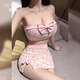 Feimu sexy Unterwäsche Frauen verführerische tiefe V-Gurt-Spitze Nachthemd 2 Stücke 80% Rabatt auf Bett offener Stich kostenlos Sex Pyjama Uniformanzug Perspektive Sekretär Hip Rock Bett Battle Robe junge Frau Sakura [Top + Hüftrock + T-Trouser] 6227 Bogendekoration Brust gebrochene Blume Home Durchschnittsgröße (empfohlenes Gewicht 80-130 Jin [Jin Equal).